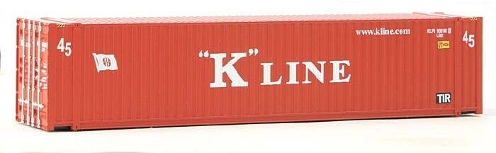 45′ CIMC Container - Assembled -- K-Line (red, white), HO, Walthers SceneMaster 8563