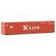 45′ CIMC Container - Assembled -- K-Line (red, white), HO, Walthers SceneMaster 8563