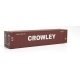 45′ CIMC Container - Assembled -- Crowley (brown, white), HO, Walthers SceneMaster 8571