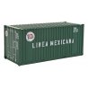 20′ Corrugated Container with Flat Panel - Assembled -- Linea Mexicana, HO, Walthers SceneMaster 8008
