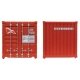 20′ Corrugated Container - Assembled -- Hamburg Sud, HO, Walthers SceneMaster 8058