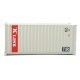 20′ Corrugated Container - Assembled -- K-Line (gray, red, white), HO, Walthers SceneMaster 8065