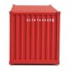 20′ Corrugated Container - Assembled -- K-Line (red, white), HO, Walthers SceneMaster 8073