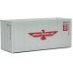 20′ Smooth-Side Container - Ready to Run -- American President Lines (gray, red, white Eagle, HO, Walthers SceneMaster 8651