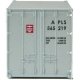 20′ Smooth-Side Container - Ready to Run -- American President Lines (gray, red, white Eagle, HO, Walthers SceneMaster 8651