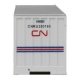 48′ Ribbed Side Container - Assembled -- Canadian National (Laser Scheme white, blue, red), N, Walthers SceneMaster 8841
