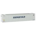48′ Ribbed Side Container - Assembled -- Genstar (white, blue), N, Walthers SceneMaster 8844