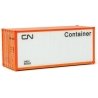 20′ Smooth-Side Container - Ready to Run -- Canadian National (white, black Noodle Logo), HO, Walthers SceneMaster 8653