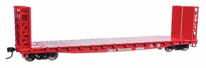 53′ GSC Bulkhead Flatcar - Ready to Run -- Great Northern 60564, HO, WalthersMainline 5930