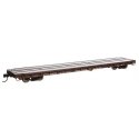 60′ Pullman-Standard Flatcar - Ready to Run -- Trailer-Train HTTX 90845 (Heavy-duty brown), HO, WalthersMainline 5401