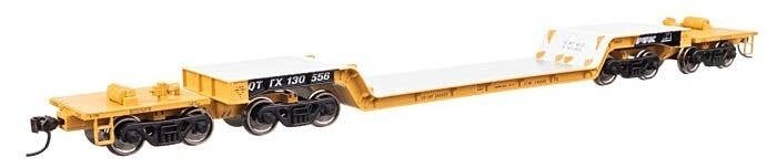 81′ 8-Axle Depressed Center Flatcar - Ready to Run -- TTX QTTX 130556, HO, WalthersMainline 50237
