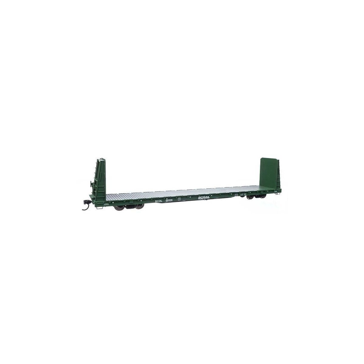 68′ Bulkhead Flatcar - Ready to Run -- BC Rail 66528, HO, WalthersMainline 50602