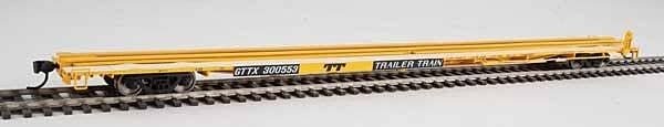 85′ General American G85 Flatcar - Ready to Run -- GTTX (Yellow) 300553, HO, WalthersMainline 5521