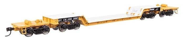 81′ 8-Axle Depressed Center Flatcar - Ready to Run -- TTX QTTX 130562, HO, WalthersMainline 50238