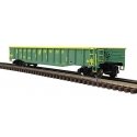 52` 6` Gondola - 3-Rail - Ready to Run - Trainman(R) -- Reading and Northern (green, yellow), O, Atlas O 2002123