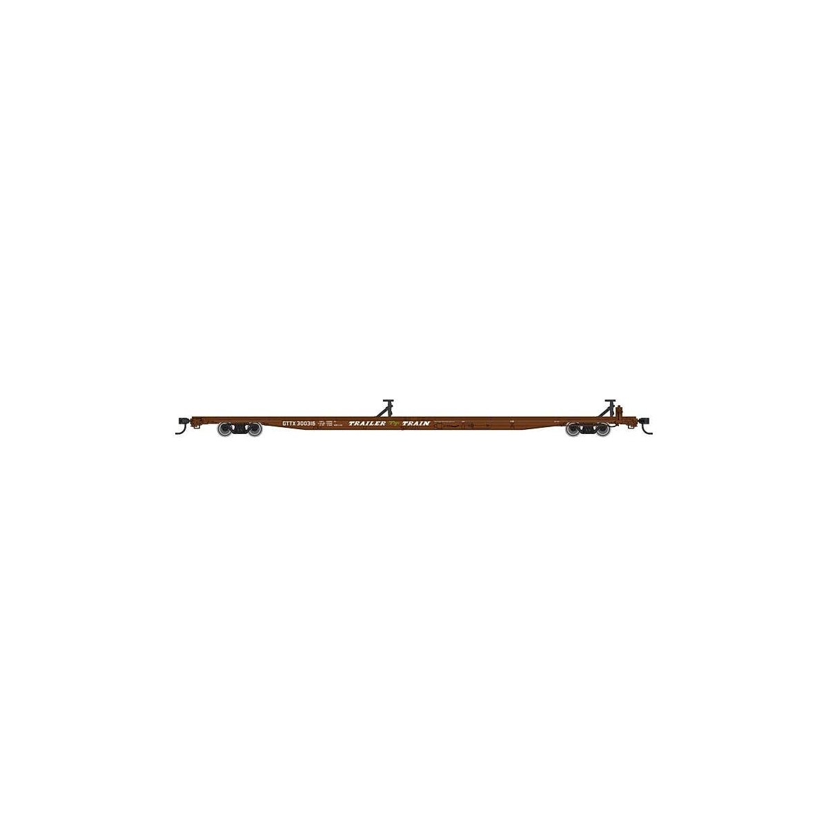 85′ General American G85 Flatcar - Ready to Run -- GTTX (Brown) 300316, HO, WalthersMainline 5515
