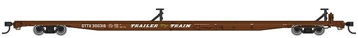 85′ General American G85 Flatcar - Ready to Run -- GTTX (Brown) 300316, HO, WalthersMainline 5515