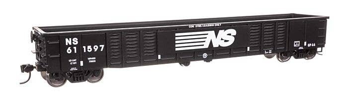 53′ Corrugated-Side Gondola - Ready To Run -- Norfolk Southern 611597, HO, WalthersMainline 6083