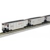 BethGon Coalporter 8-Pack - Ready to Run -- BNSF Railway (silver, Boxcar Red, orange, black, Wedge, N, Kato USA Inc 1064633