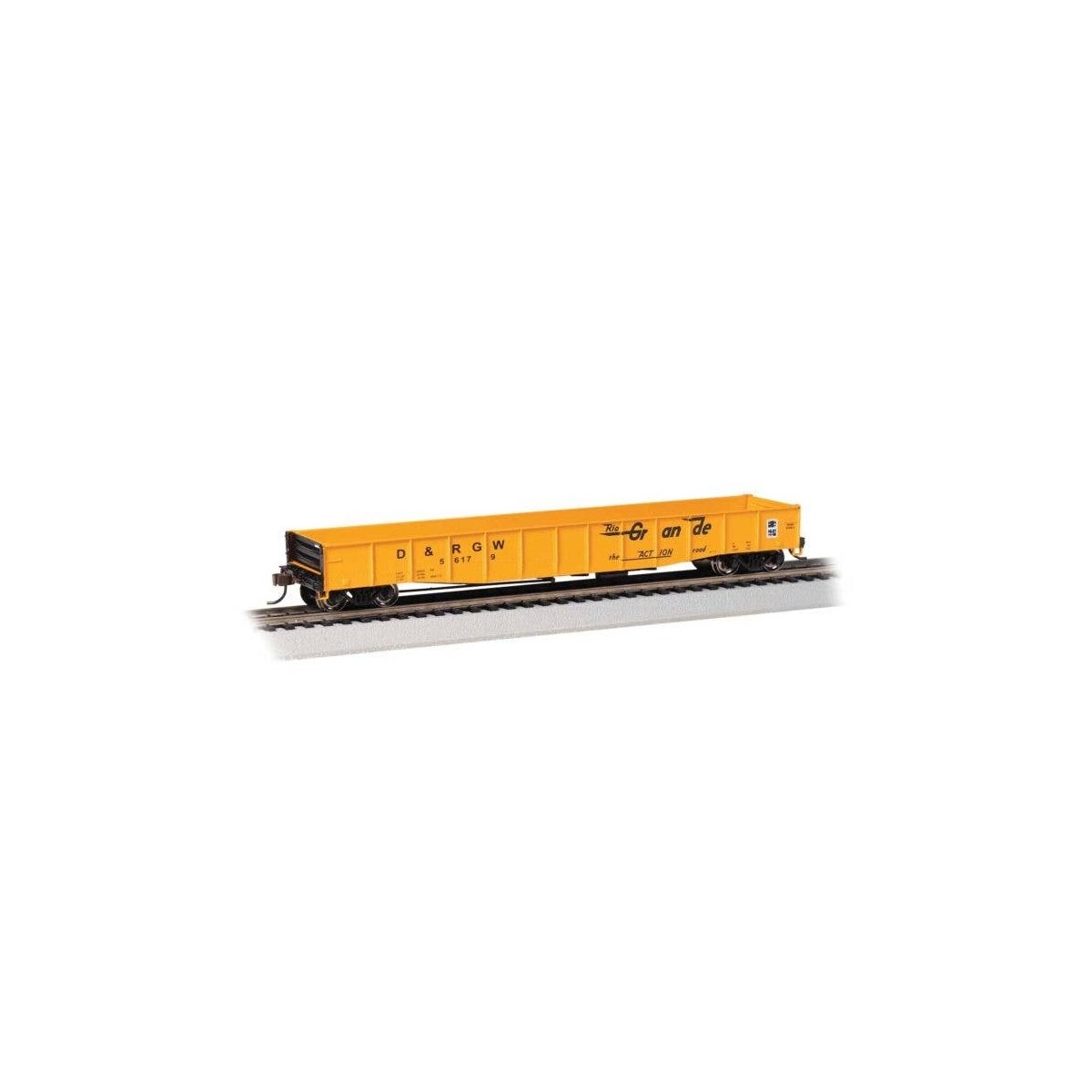 ACF 50`6` Drop-End Gondola - Ready to Run - Silver Series(R) -- Denver & Rio Grande Western , HO, Bachmann Industries 74806