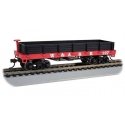 Old-Time Wood Gondola - Ready to Run -- Western & Atlantic 127 (red, black), HO, Bachmann Industries 15403