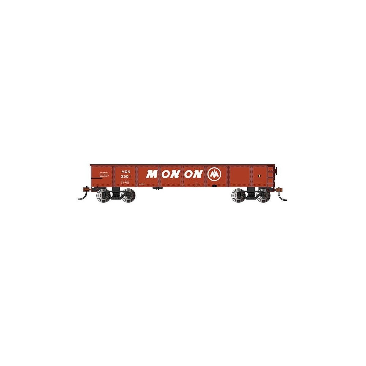 40′ Gondola - Ready to Run - Silver Series(R) -- Monon 3301 (Boxcar Red), HO, Bachmann Industries 17218