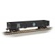 40′ Gondola - Ready to Run - Silver Series(R) -- Boston & Maine 9738 (black, blue, white), HO, Bachmann Industries 17223