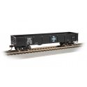 40′ Gondola - Ready to Run - Silver Series(R) -- Boston & Maine 9738 (black, blue, white), HO, Bachmann Industries 17223