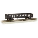 40′ Gondola - Ready to Run - Silver Series(R) -- Bethlehem Steel (black, white, red Billboar, HO, Bachmann Industries 17205