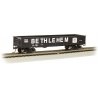 40′ Gondola - Ready to Run - Silver Series(R) -- Bethlehem Steel (black, white, red Billboar, HO, Bachmann Industries 17205