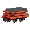 Narrow Gauge Slate Gondola w/Load - Ready to Run -- Red, HOn30, Bachmann Industries 77317