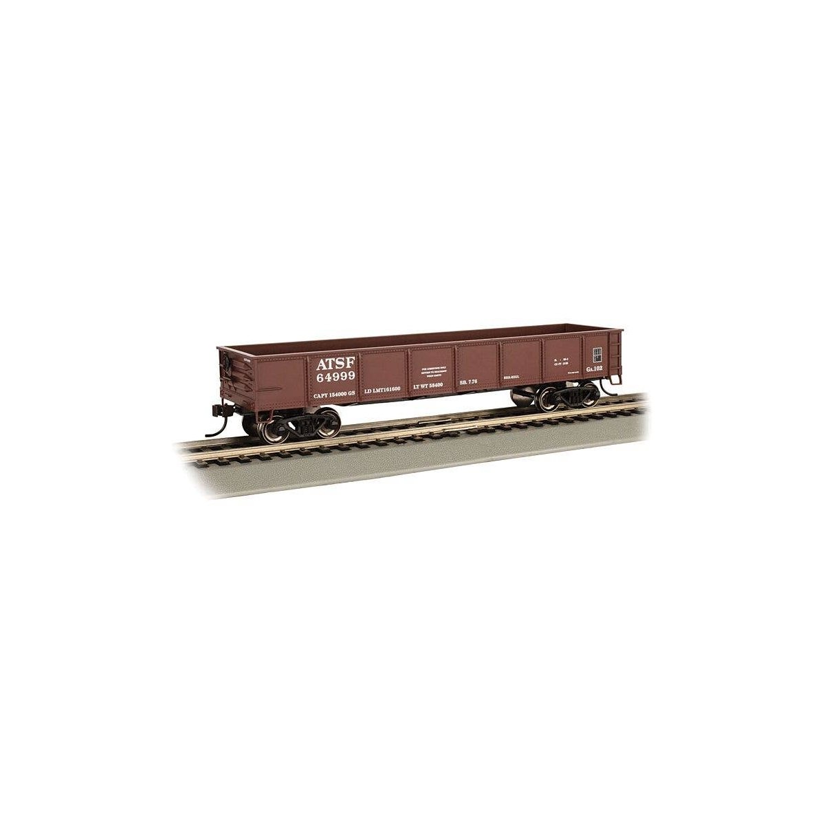 40′ Gondola - Ready to Run - Silver Series(R) -- Atchison, Topeka & Santa Fe 64999 (Boxcar R, HO, Bachmann Industries 17217