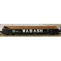 52`6` 15-Panel Mill Gondola - Lightly Dented Sides - Ready to Run -- Wabash 12744 (black, white), N, Bluford Shops 52180