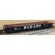 52`6` 15-Panel Mill Gondola - Heavily Dented Sides - Ready to Run -- Wabash 12657 (black, white), N, Bluford Shops 52187