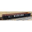 52`6` 15-Panel Mill Gondola - Heavily Dented Sides - Ready to Run -- Wabash 12657 (black, white), N, Bluford Shops 52187