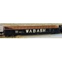 52`6` 15-Panel Mill Gondola - Medium Dented Sides - Ready to Run -- Wabash 12720 (black, white), N, Bluford Shops 52185