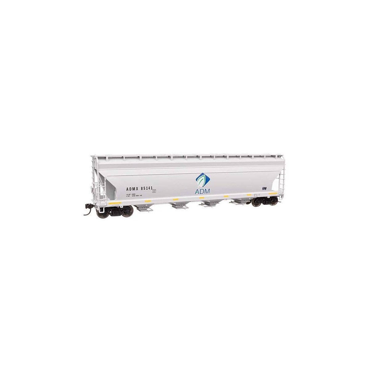 ACF 5250 4-Bay Centerflow Covered Hopper - Ready to Run -- Archer-Daniels-Midland 85141, HO, WalthersMainline 49207