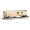 Trinity 5161 3-Bay Covered Hopper - Ready to Run -- CSX 265196 (pale yellow, black, Grain Ex, HO, Bachmann Industries 70635