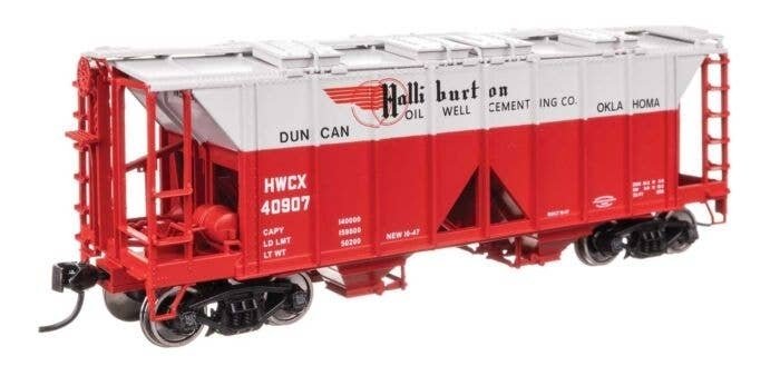 ACF 1958 Cu Ft Covered Hopper - Ready to Run -- Halliburton HWCX 40907, HO, WalthersMainline 49717