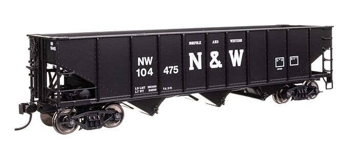 70-Ton AAR 3-Bay Open Hopper - Ready to Run -- Norfolk & Western 104475, HO, WalthersMainline 56749
