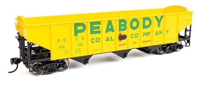 70-Ton AAR 3-Bay Open Hopper - Ready to Run -- Peabody 6948, HO, WalthersMainline 56717