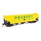70-Ton AAR 3-Bay Open Hopper - Ready to Run -- Peabody 6948, HO, WalthersMainline 56717