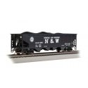 40′ Quad Hopper - Ready to Run - Silver Series(R) -- Norfolk & Western 12986 (black Block N&, HO, Bachmann Industries 17607
