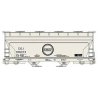 ACF 2-Bay Covered Hopper - Kit -- Chicago & Eastern Illinois 706473 (gray, black, Buzz Saw Logo), HO, Accurail Inc 81513