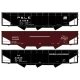 AAR 70-Ton Offset-Side 3-Bay Hopper 3-Pack - Kit -- 1 Each Pittsburgh & Lake Erie/PC, Milwaukee Road, HO, Accurail Inc 8185