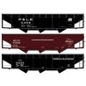 AAR 70-Ton Offset-Side 3-Bay Hopper 3-Pack - Kit -- 1 Each Pittsburgh & Lake Erie/PC, Milwaukee Road, HO, Accurail Inc 8185