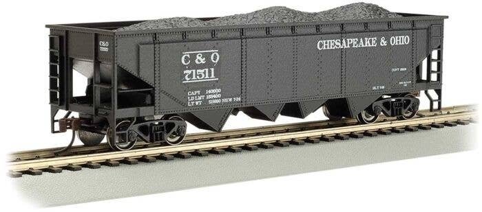 40′ Quad Hopper - Ready to Run - Silver Series(R) -- Chesapeake & Ohio, HO, Bachmann Industries 17605