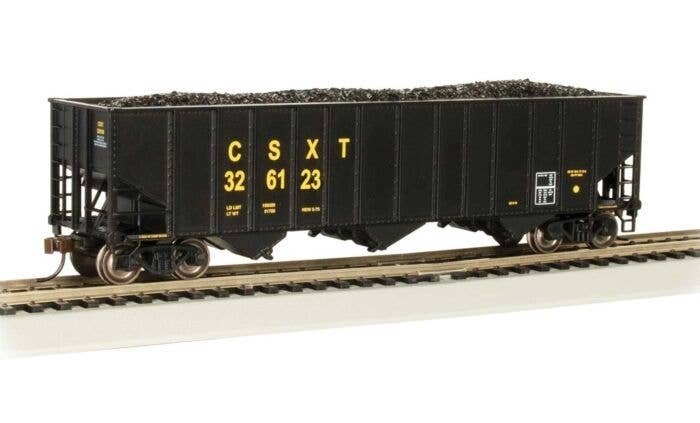 Bethlehem Steel 3-Bay 100-Ton Open Hopper - Ready to Run - Silver Series(R) -- CSX 326123, HO, Bachmann Industries 18718