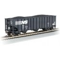 Bethlehem Steel 3-Bay 100-Ton Open Hopper - Ready to Run - Silver Series(R) -- Norfolk South, HO, Bachmann Industries 18740