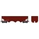 70-Ton 14-Panel 3-Bay Hopper - Ready to Run -- Dimensional Data (Boxcar Red), HO, Bowser Manufacturing Co. 43443
